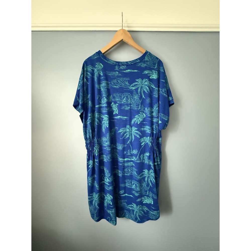 Outdoor Oasis One Size Royal Blue Gauzy Beach Pool Swim Cover Up‎ Tunic Kimono - Picture 11 of 11